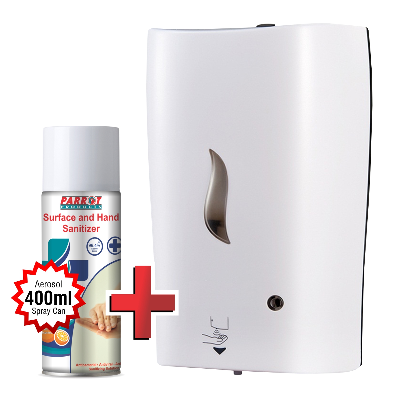 Come Clean Promo Bundle - Auto Sanitizer Dispenser + Aerosol Sanitizer