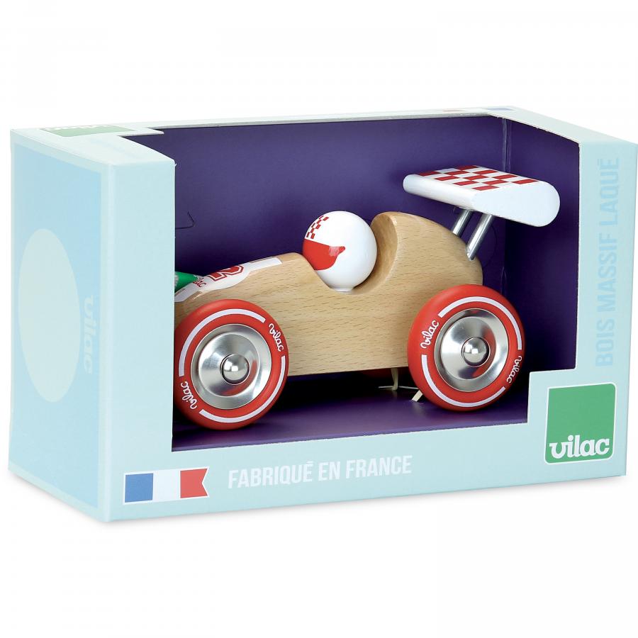 Voiture De Course À Trainer Bois Naturel