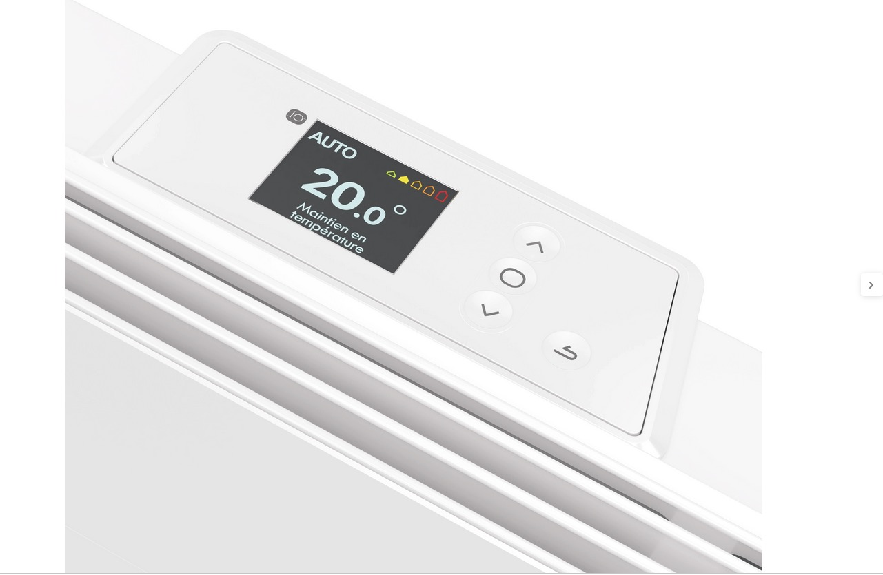 Radiateur Électrique À Inertie  Malao Auto Horizontal Blanc 1500w - Connecté