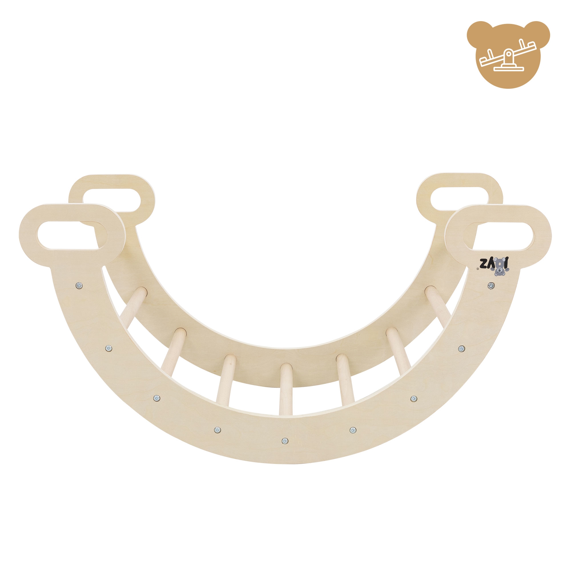 Arche D'escalade D'enfants Bois Naturel Arc Bascule Motricité Jouet  Montessori