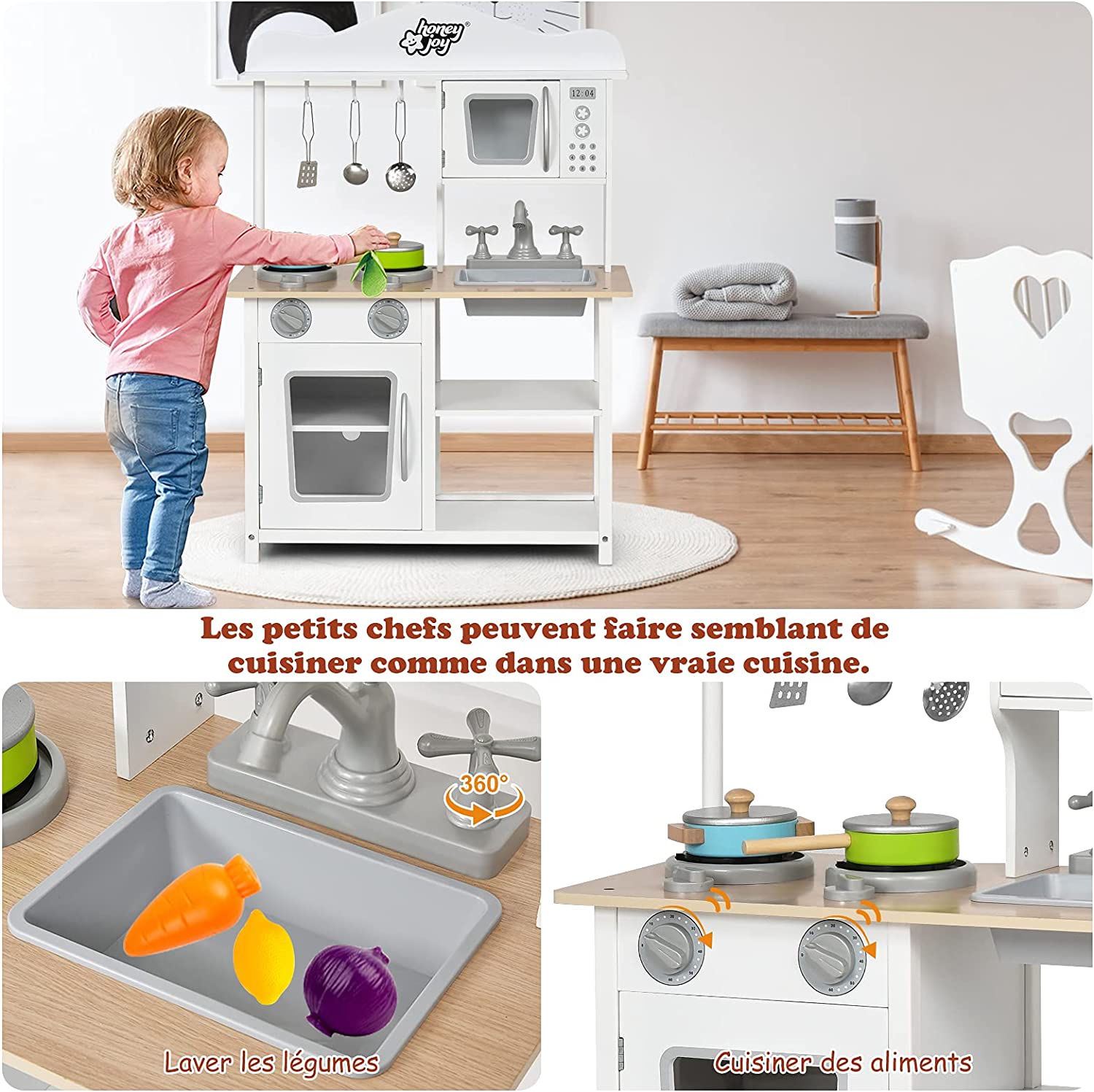 Cuisine Pour Enfants Avec Accessoires : Micro-ondes,casserole