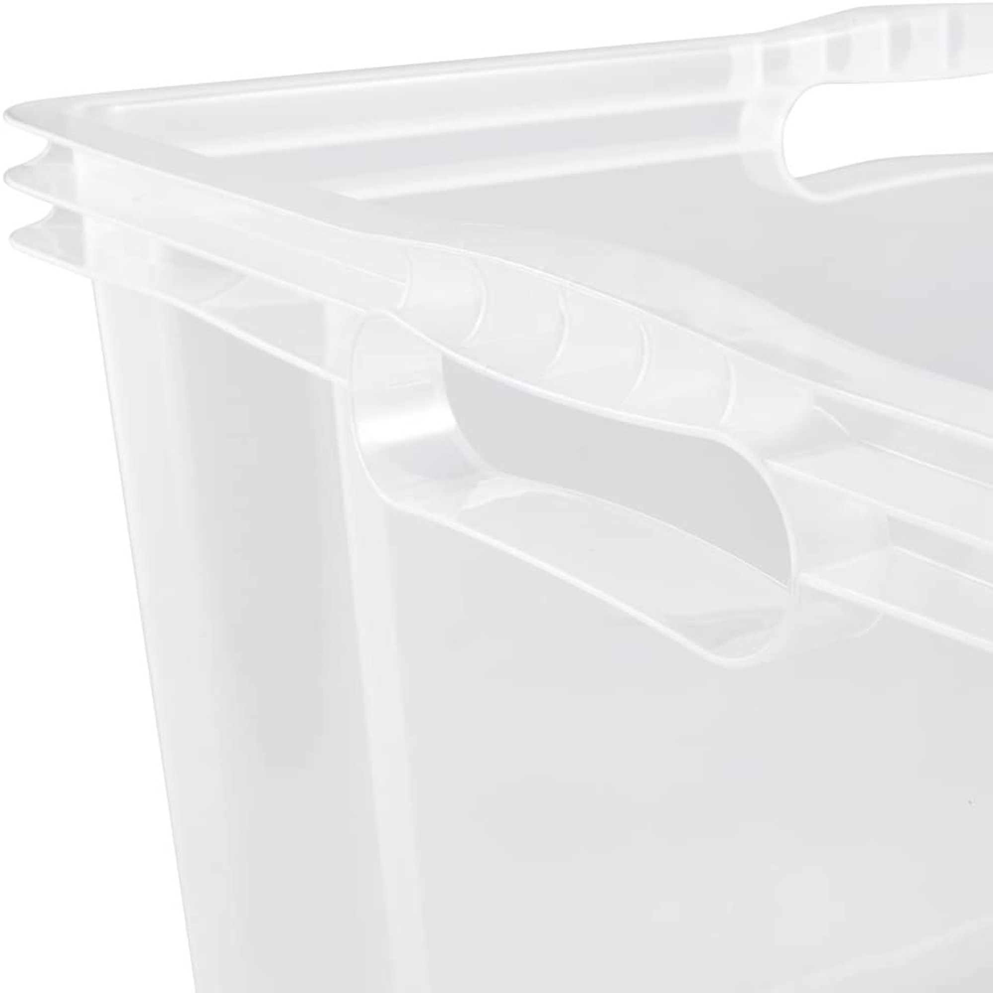 2 Boîte De Rangement Avec Poignées Intégrées, Taille Xxl, 52 X 43 X 26 Cm, 44 Litres