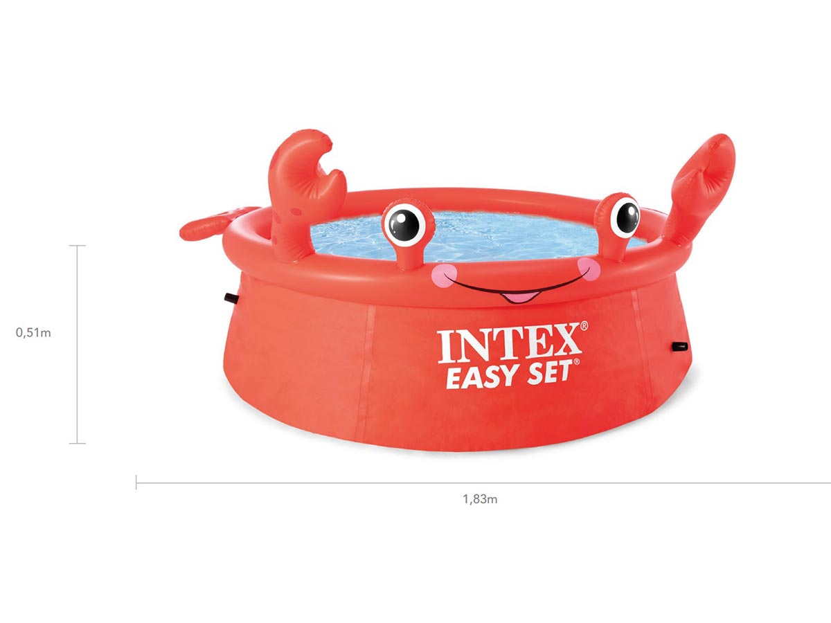 Intex Piscine Gonflable Crabe Heureux Easy Set 183x51 Cm