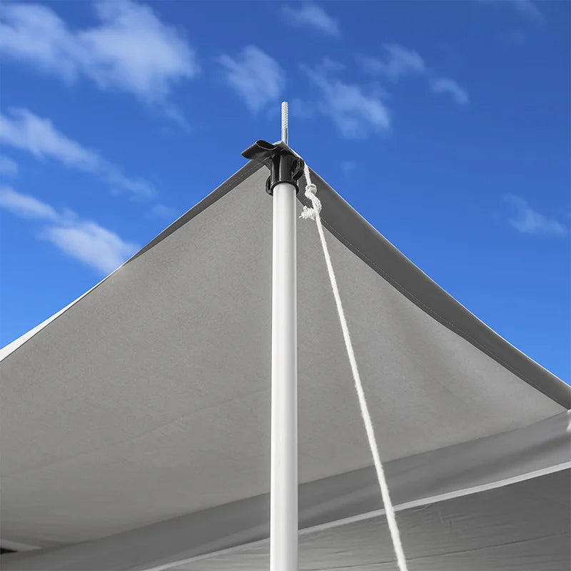 Poteau De Tente Télescopique 93-230cm Jeu De 2 Pièces