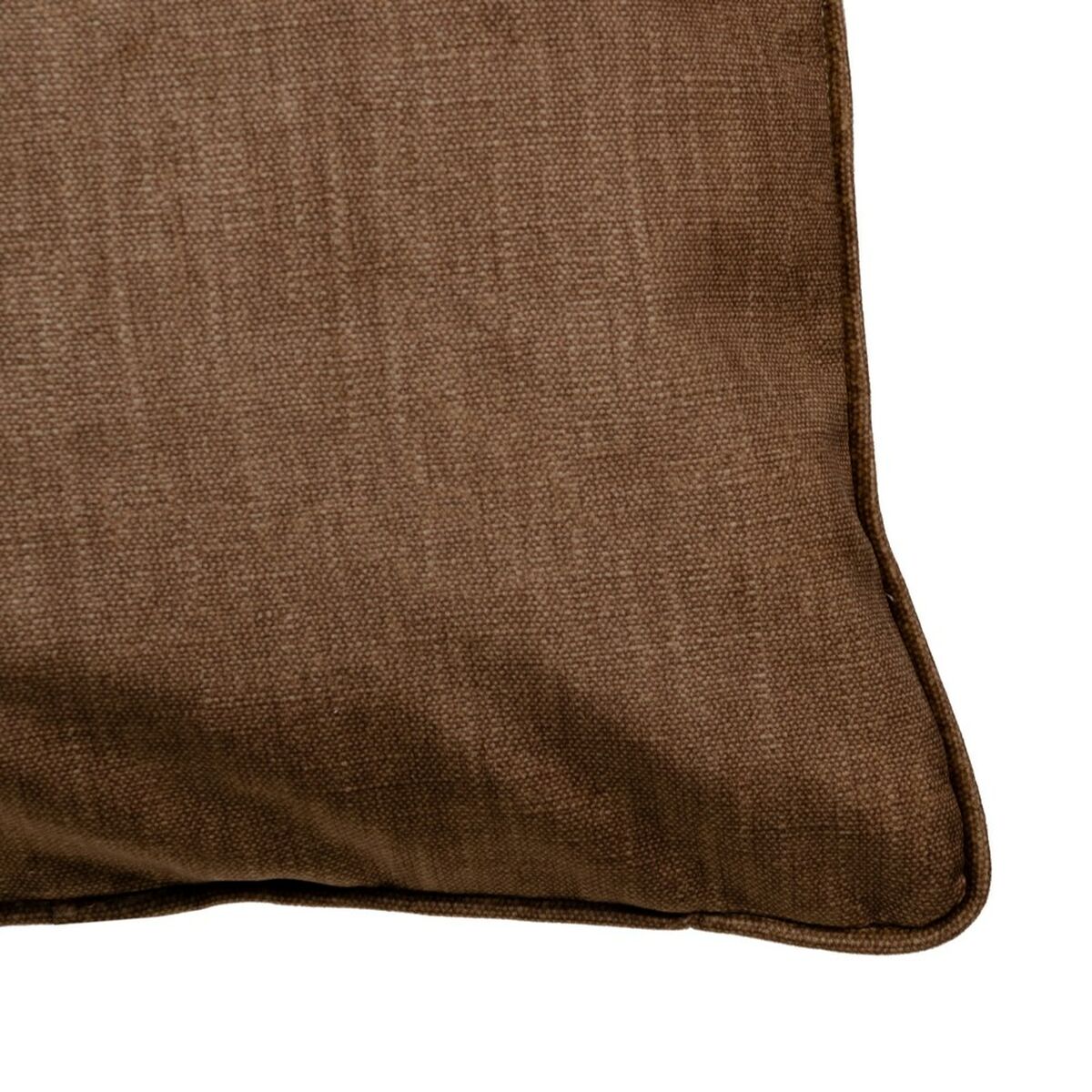 Coussin carré en cuir marron 45x45x7 cm