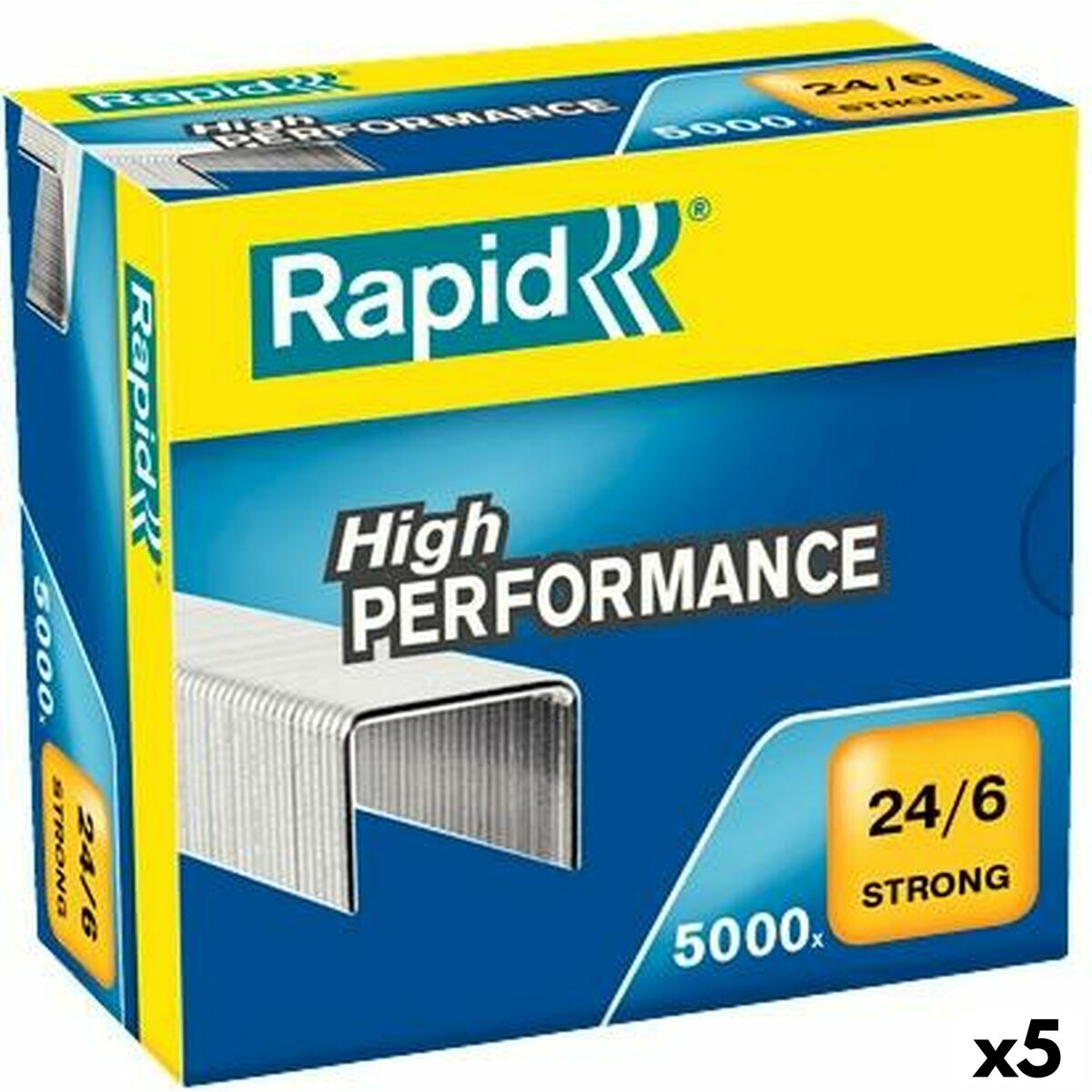 Agrafes Rapid 24/6 6 Mm Galvanisé (5 Unités)