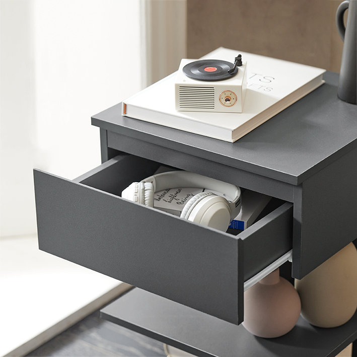 Table De Chevet Gris Fbt49-hg