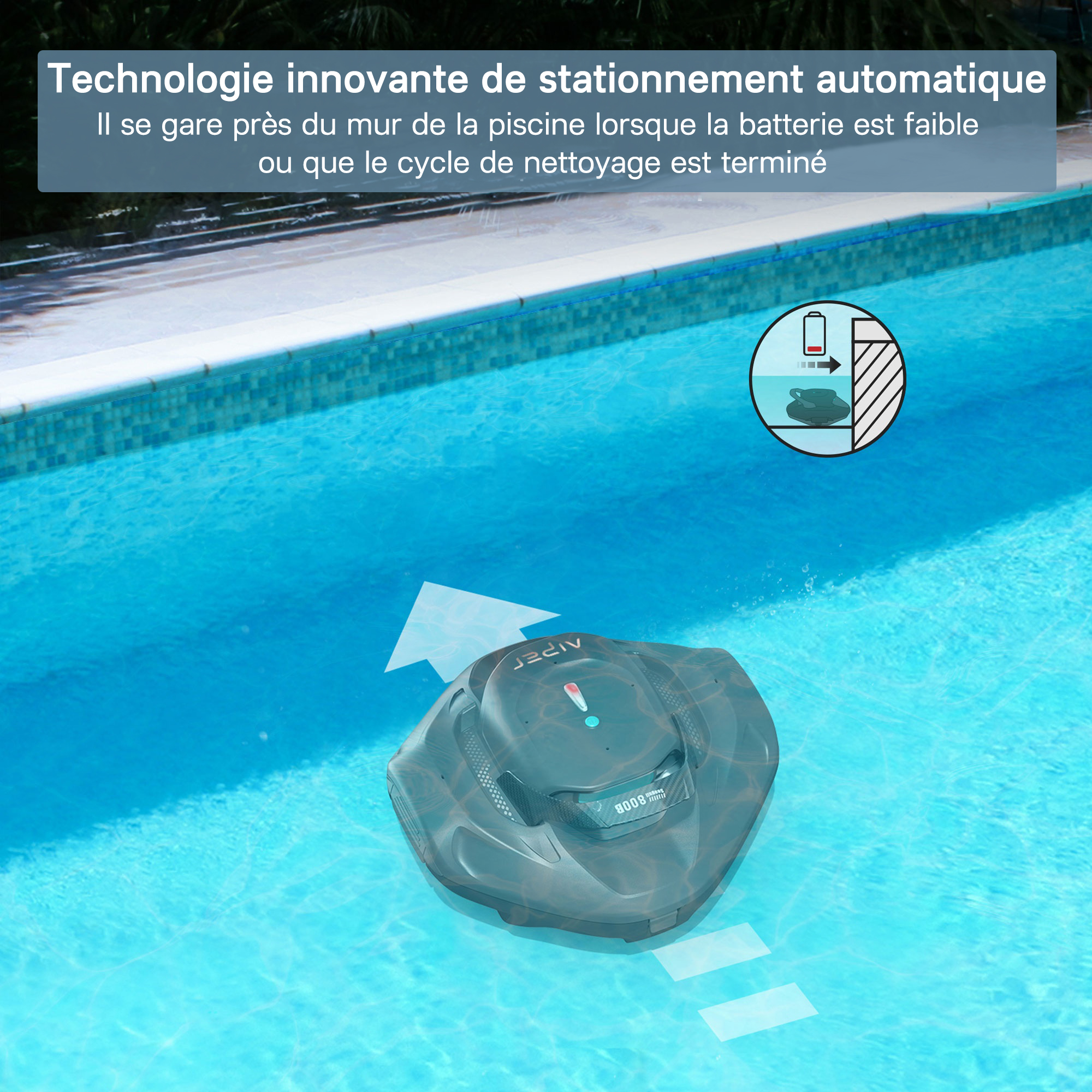 Robot De Piscine Sans Fil Aiper Seagull 800b, Jusqu