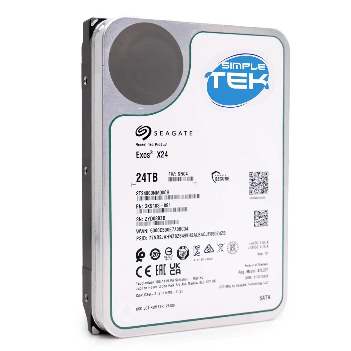 Exos X24 24 TB Festplatte Neuf - vue 6