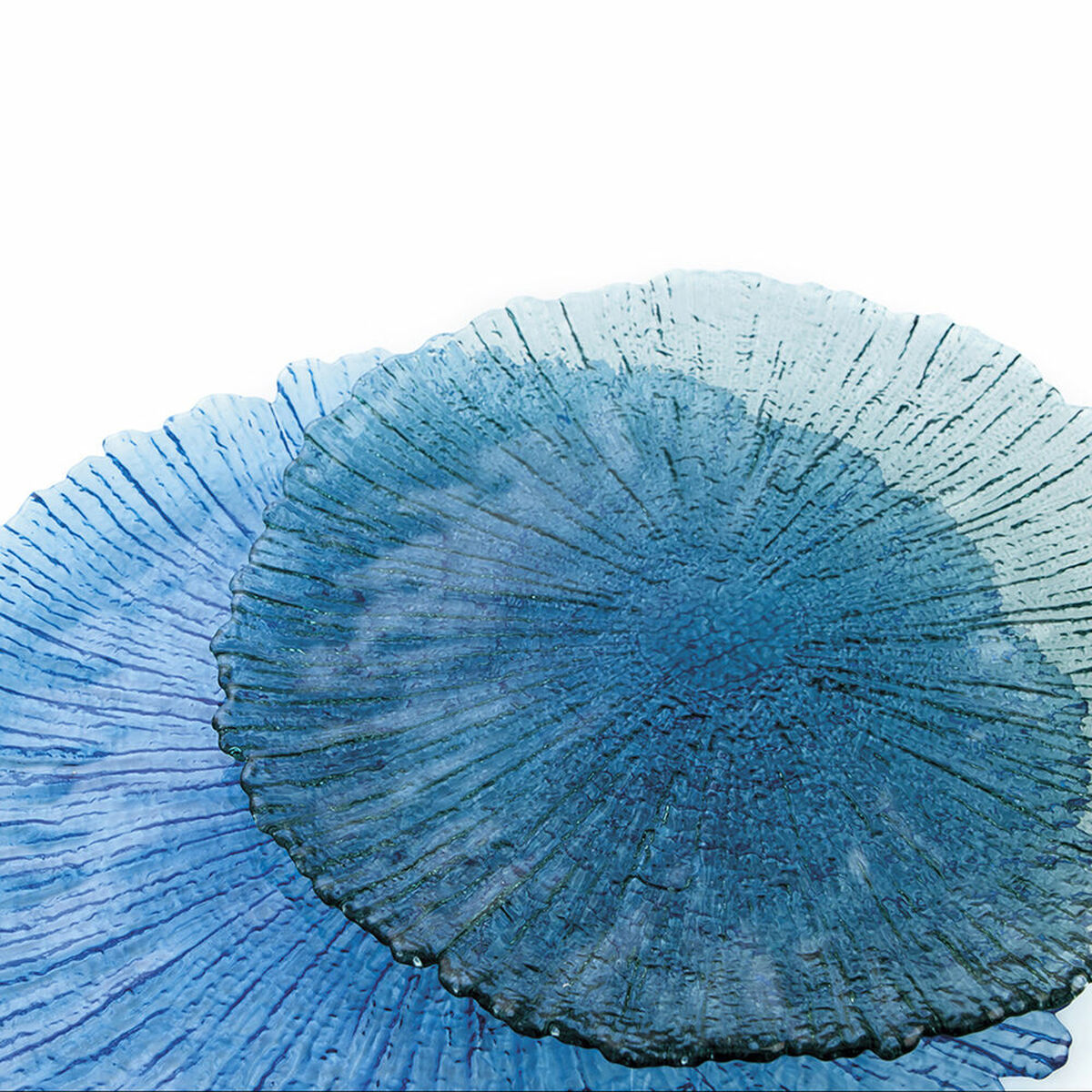Assiette Plate Quid Mar De Viento Turquoise Verre (ø 32 Cm) (pack 6x)