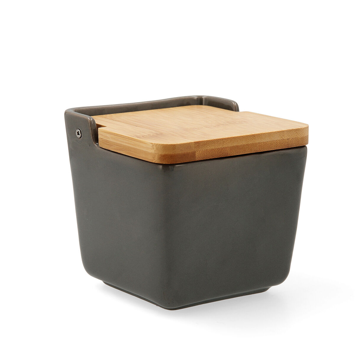 Sucrier Avec couvercle Céramique (8,8 x 10,3 x 8,8 cm) Gris | Leroy Merlin