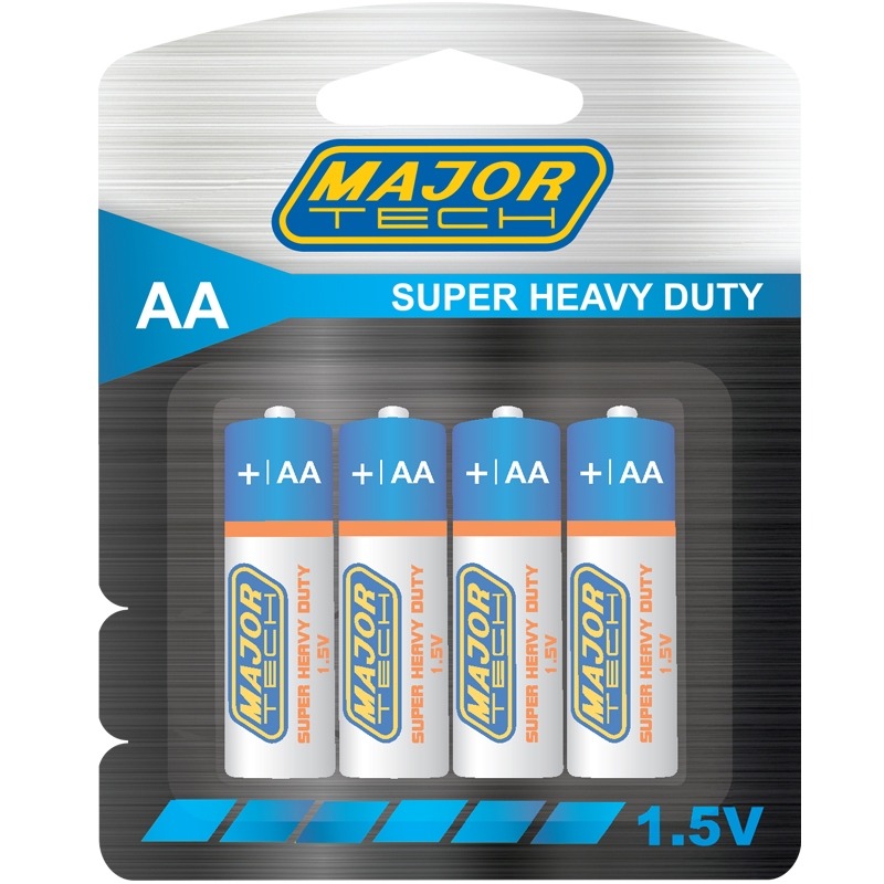AA Super Heavy Duty Batteries R6P-BP4G (Pack of 16  Batteries) - Major Tech