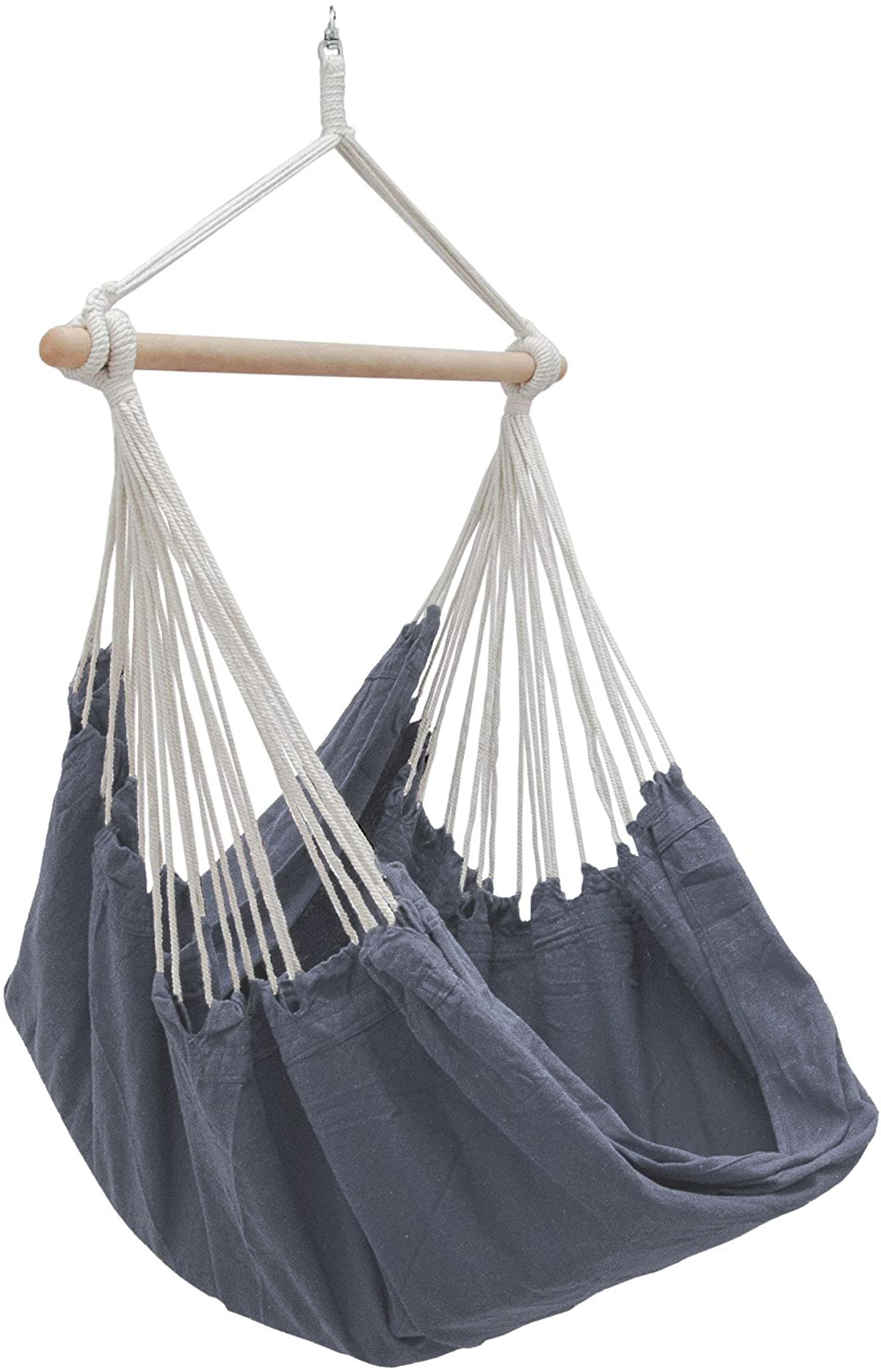 Siège Suspendu Xxl En Toile Hamac Jusqu'à 150 Kg - 185 X 130 Cm - Gris Anthracite