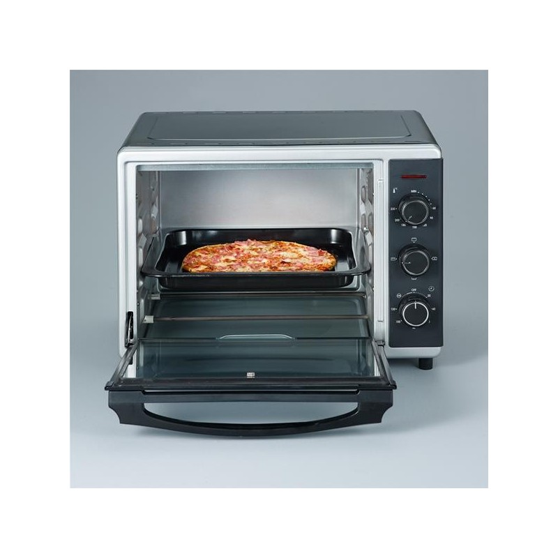 Severin Mini-four 30l, Noir/argent 1600w 30 L Chaleur Tournante Et Tournebroche