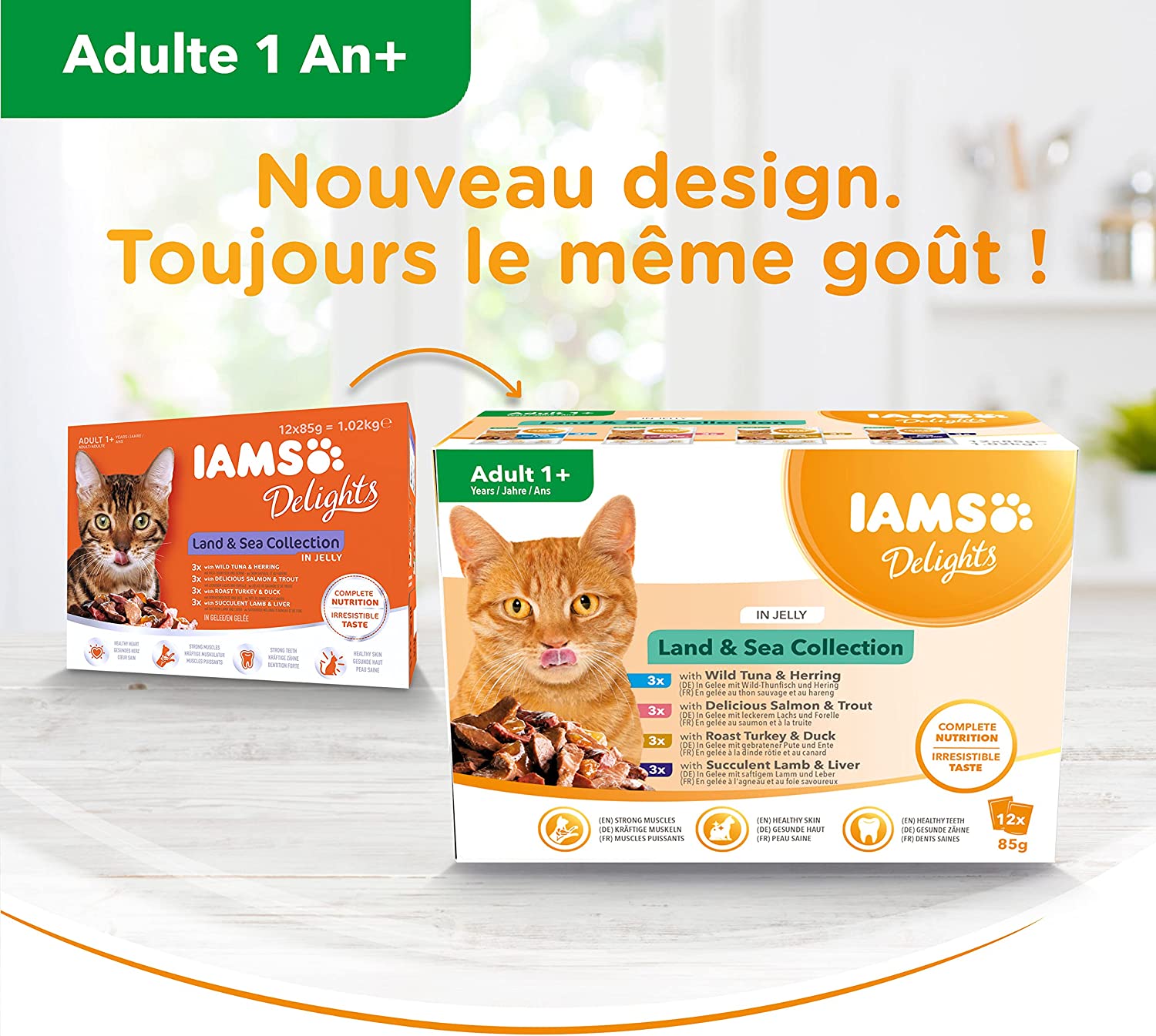 Sachets Iams Delights Chat Collection Terre Et Mer 12 Sachets X 85g