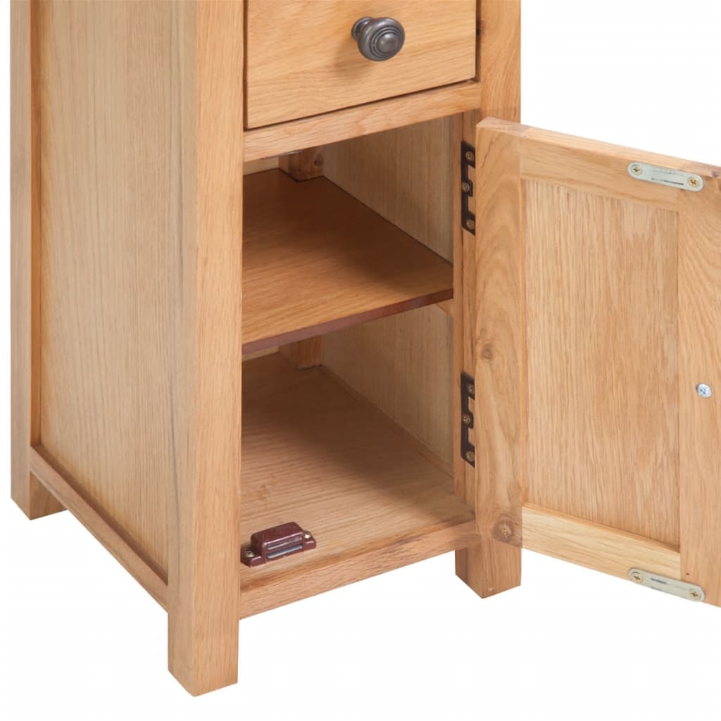 Étagère D’angle 26 X 26 X 94 Cm Bois De Chêne Massif