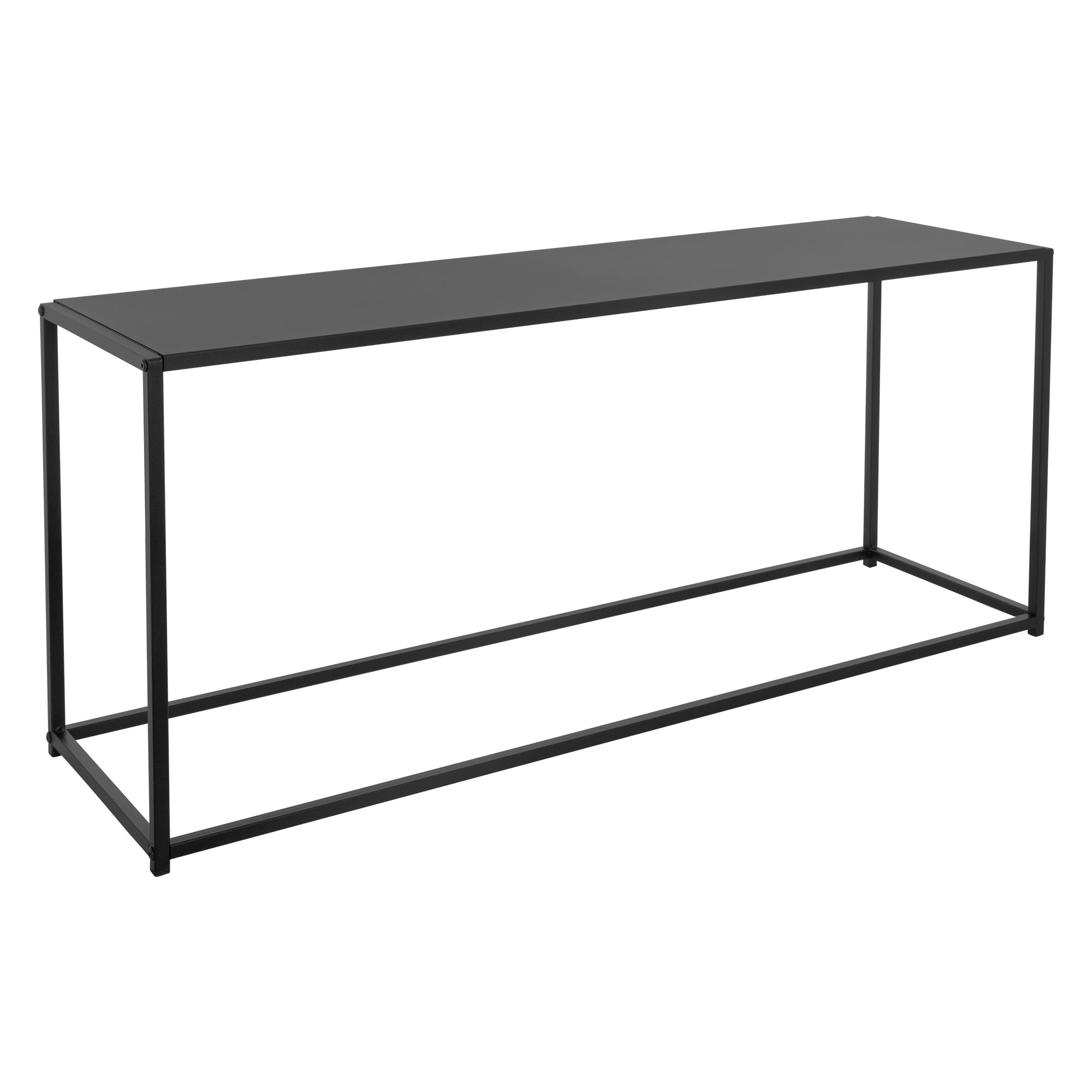 Table Console Noir Mat Table D'appoint En Métal De Couloir/salon