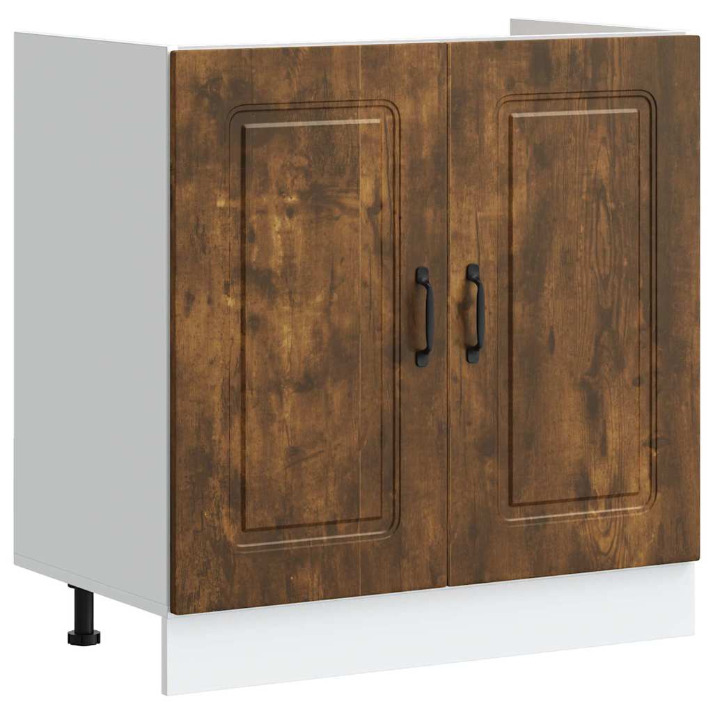 Meuble De Rangement | Armoire De Cuisine Kalmar 2 Pcs Marron 80 X 46 X 81.5 Cm