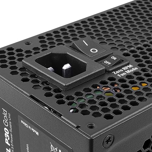 Rebel P30 Gold Atx3.0 schwarz 1x 12vhpwr 4x Pcie Kabel manag - vue 9