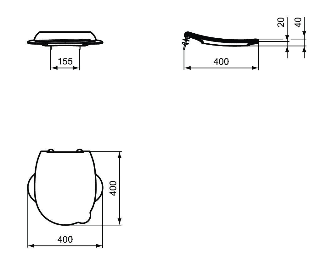 Ideal Standard - Assise Et Abattant Pour Cuvette Indépendante Rouge - Contour 21 Ideal Standard