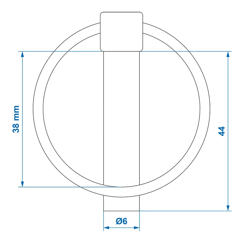 Goupille Clip 6mm 2 Pièces Dans Blister