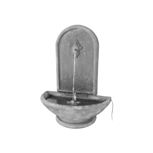 Classical Light Weight Wall Mounted Water Feature – Cement