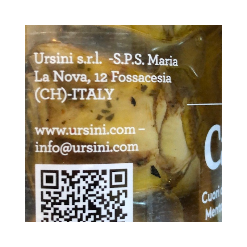 Artichauts Grillés Avec Menthe À L'huile D'olive Extra Vierge 260 Gr 