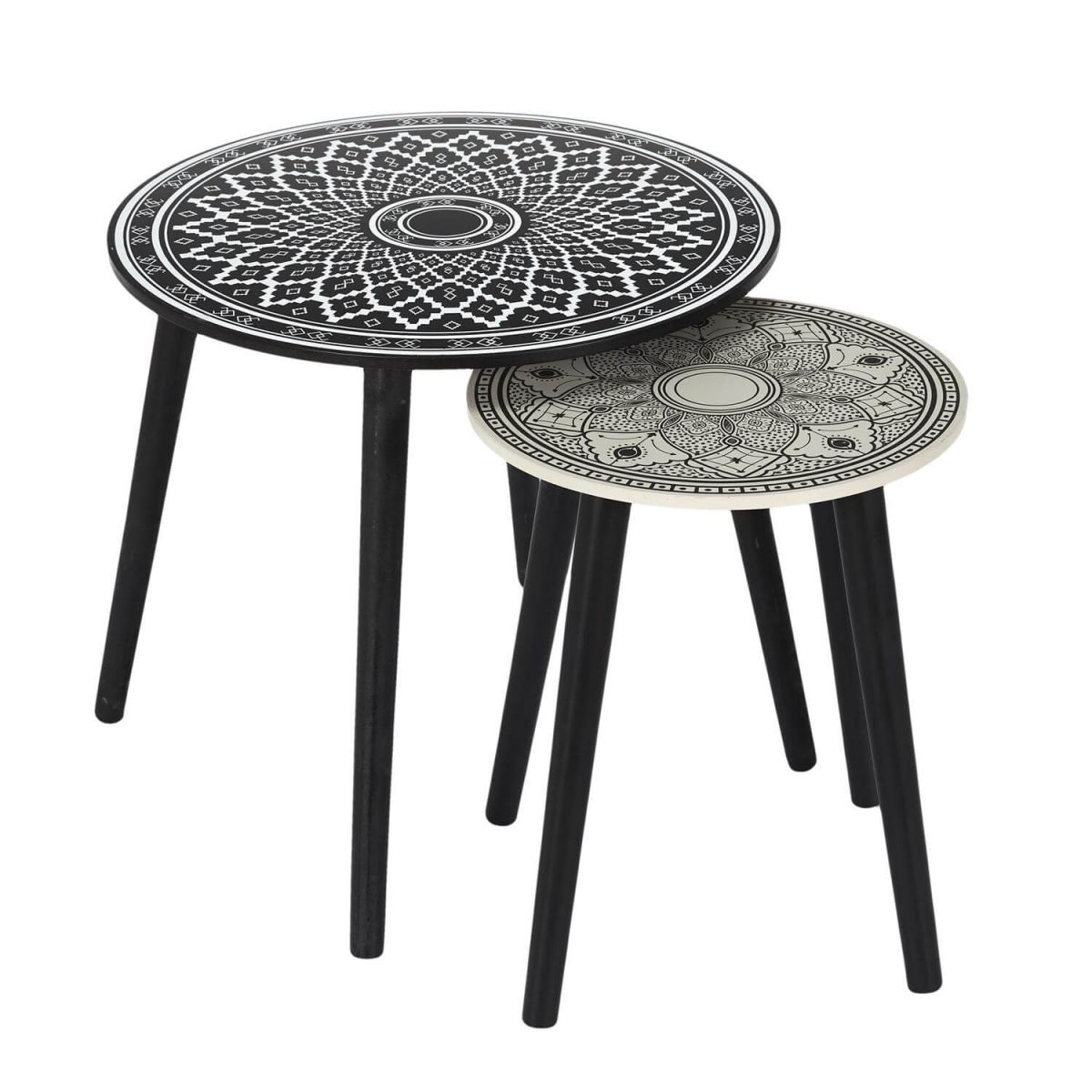 Rosace - Lot De 2 Tables Gigognes Motif Mandala à Prix Carrefour