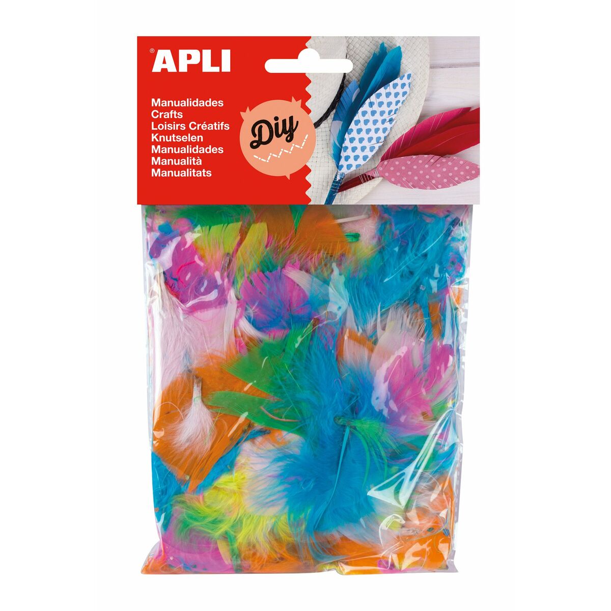 Matériaux Pour Travaux Manuels Apli Plumes 14 G Multicouleur (5 Unités)