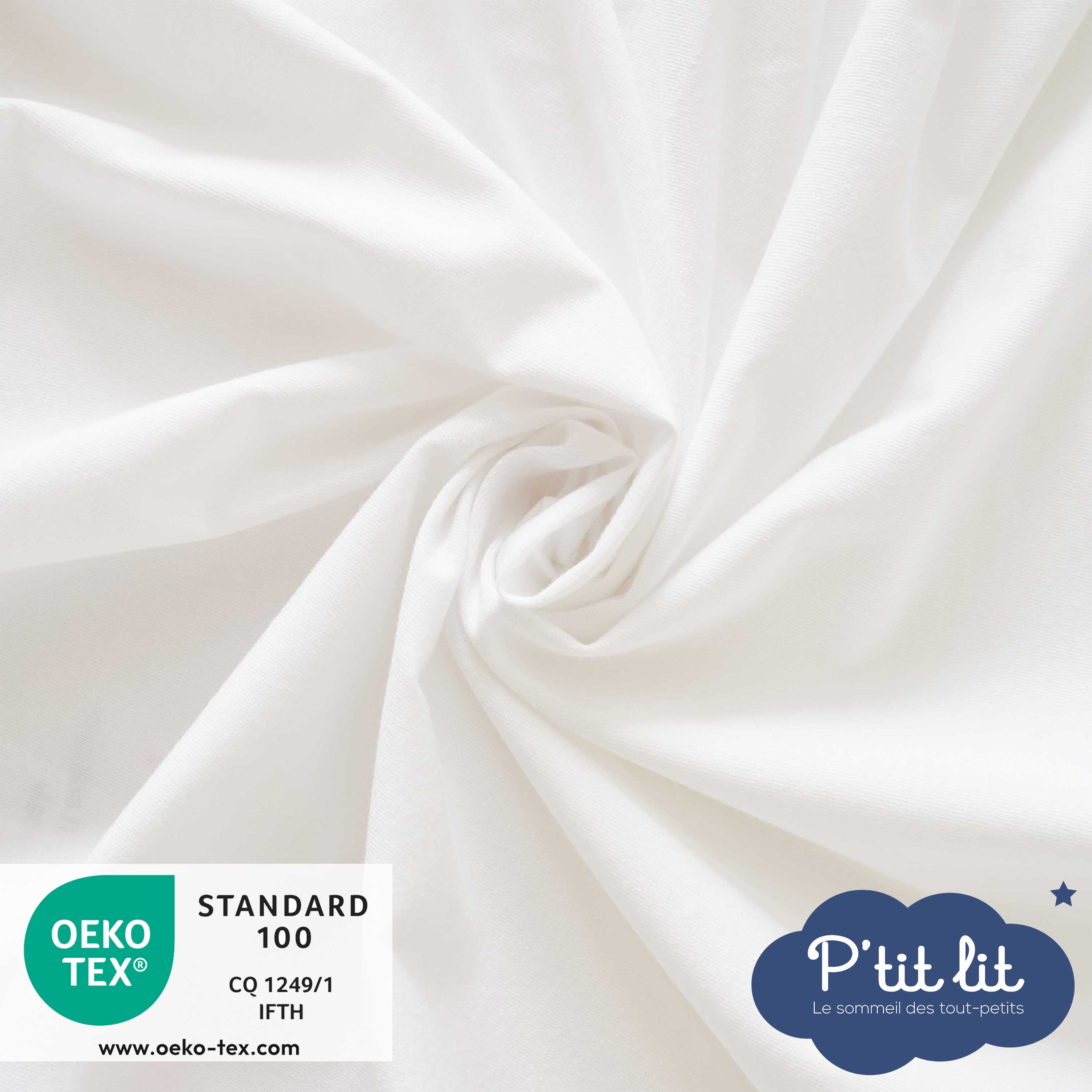 P'tit Lit Proteggi Materasso Bambino 60x120 Cm – 100% Cotone Spugna Con Angoli Elastici – Trattamento Anti Acari Greinfirst