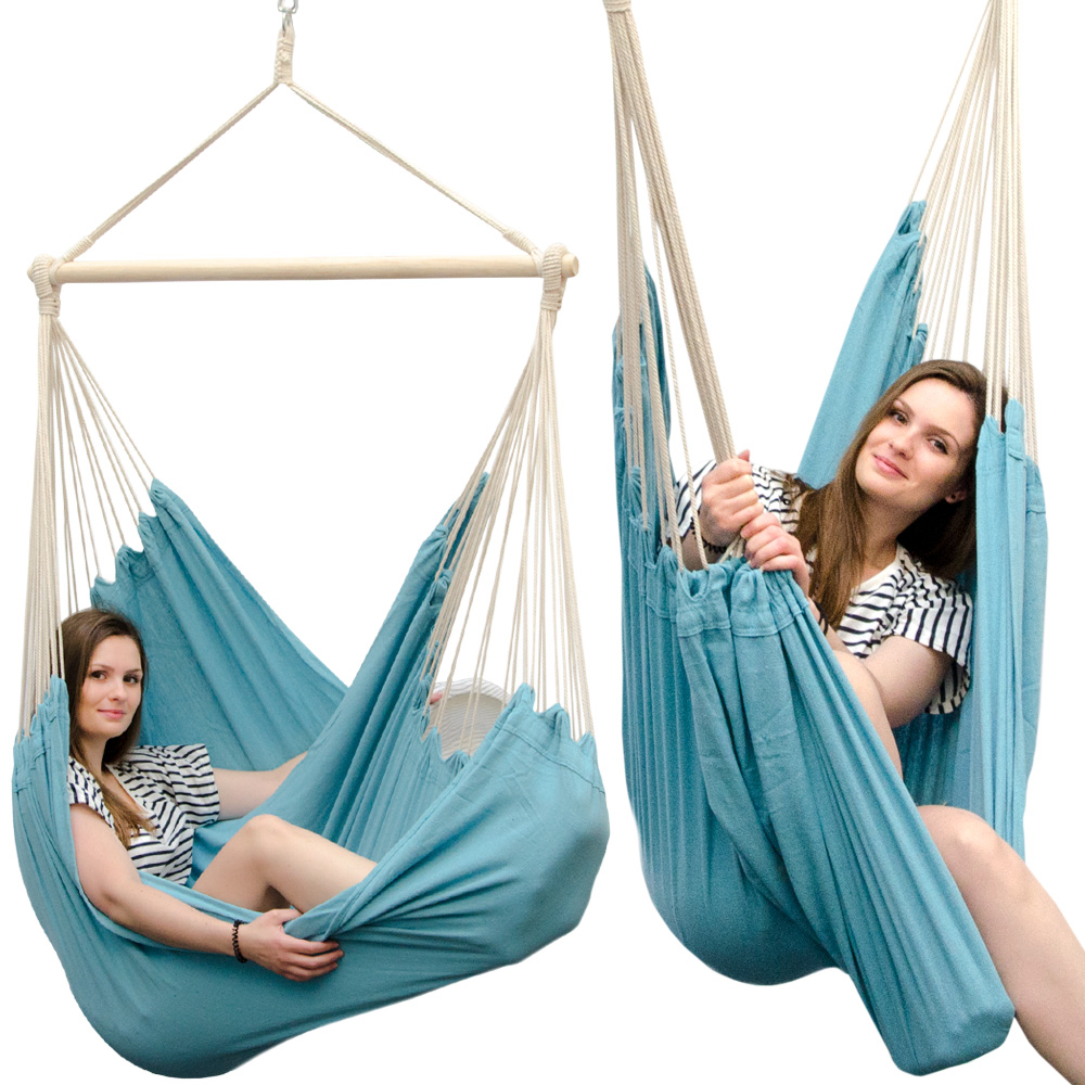 Hamac Xxl Pour Toute La Famille Poids Max. Supporté 150 Kg Siège De Toile Suspendue 190x140cm