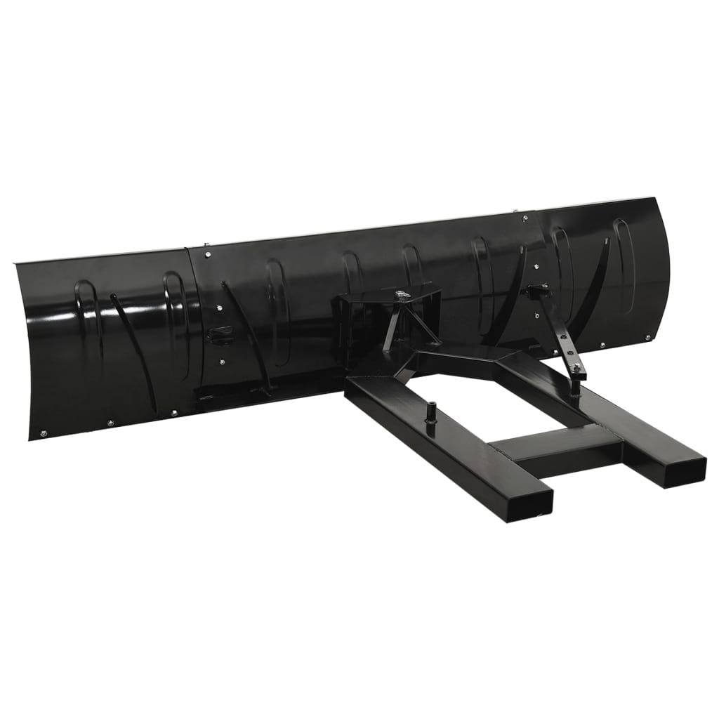 Chasse-neige Manuel Avec Roues - Lame 100x44cm En Acier Galvanisé - Barre Réglable - Pour Allées, Trottoirs - Couleur Noir/rouge