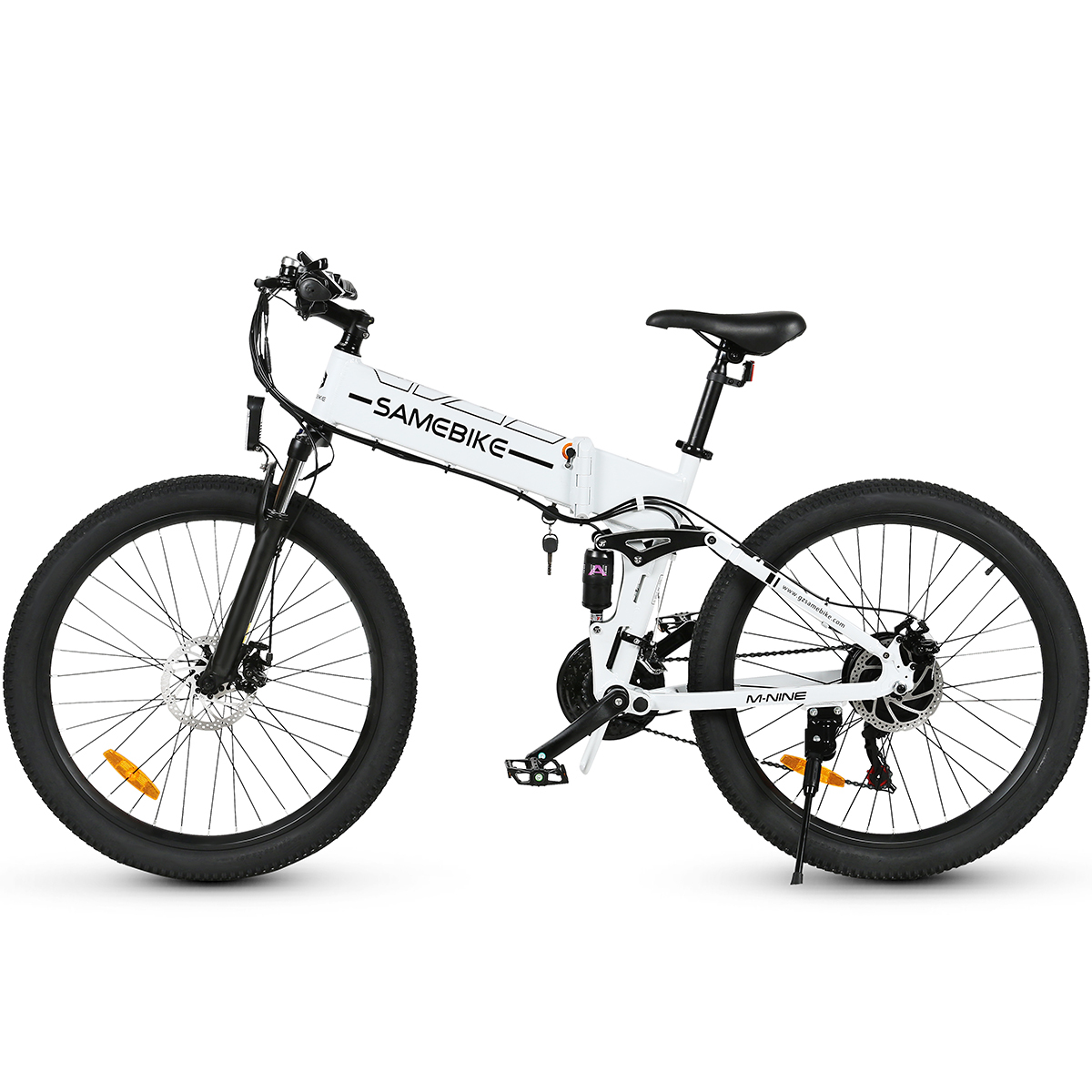 Vélo Électrique De Montagne Pliable Samebike Lo26-ii-ft, 900 W, 48 V, 14 Ah, Frein Hydraulique, Blanc