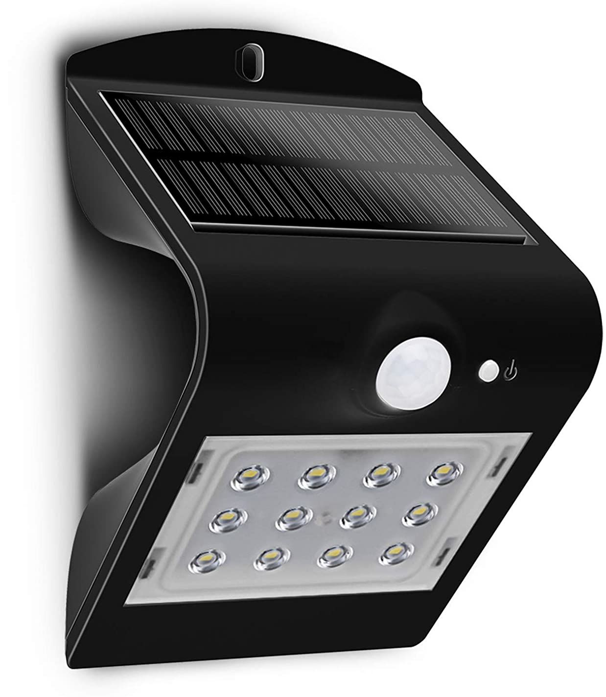 Luceco - Solar Guardian Wall Light W/ PIR Motion Sensor Black IP65 1.5W 220Lm 4000K Std