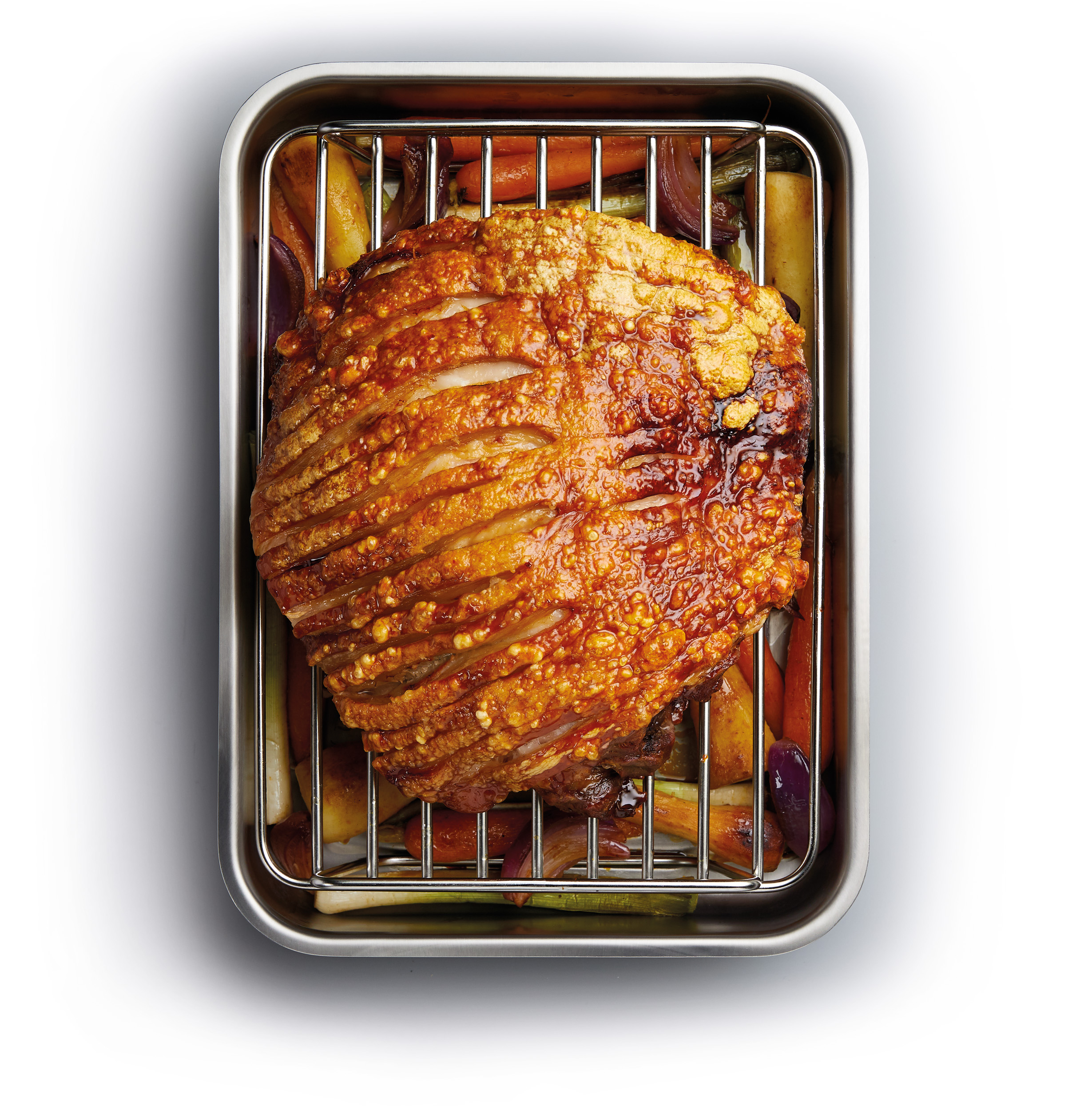 Masterclass - Plat À Rôtir En Acier Inoxydable Avec Grille De Taille Moyenne, 37 X 28 X 6,5 Cm