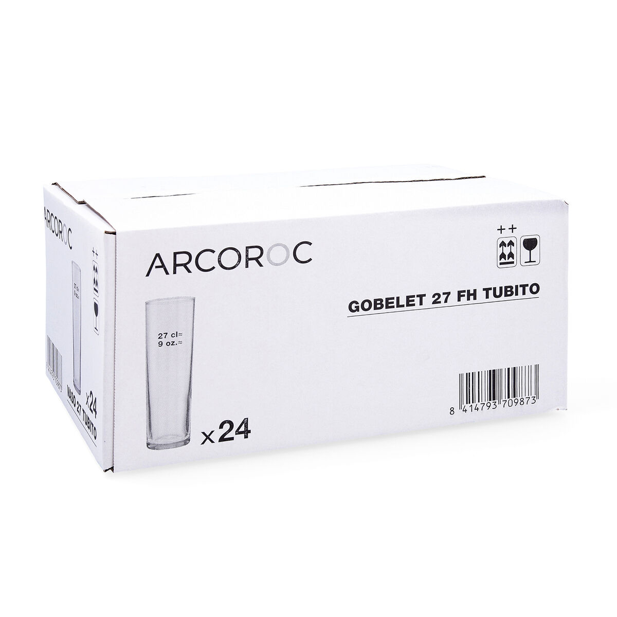 Set De Verres Arcoroc   Transparent Tube 24 Unités Verre 270 Ml