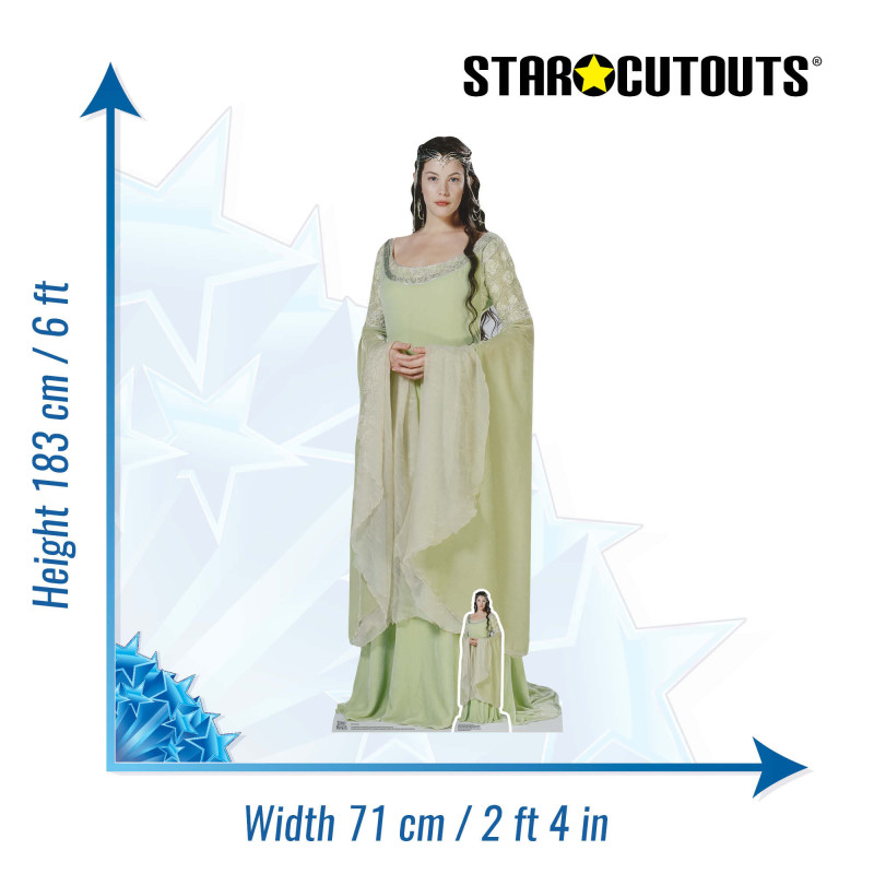 Figurine En Carton Arwen Et Sa Longue Robe Blanche Le Seigneur Des Anneaux Haut 183 Cm à
