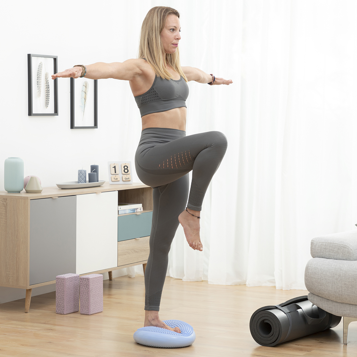 Innovagoods Coussin D'équilibre Avec Gonfleur Cushport Adulte Unisexe