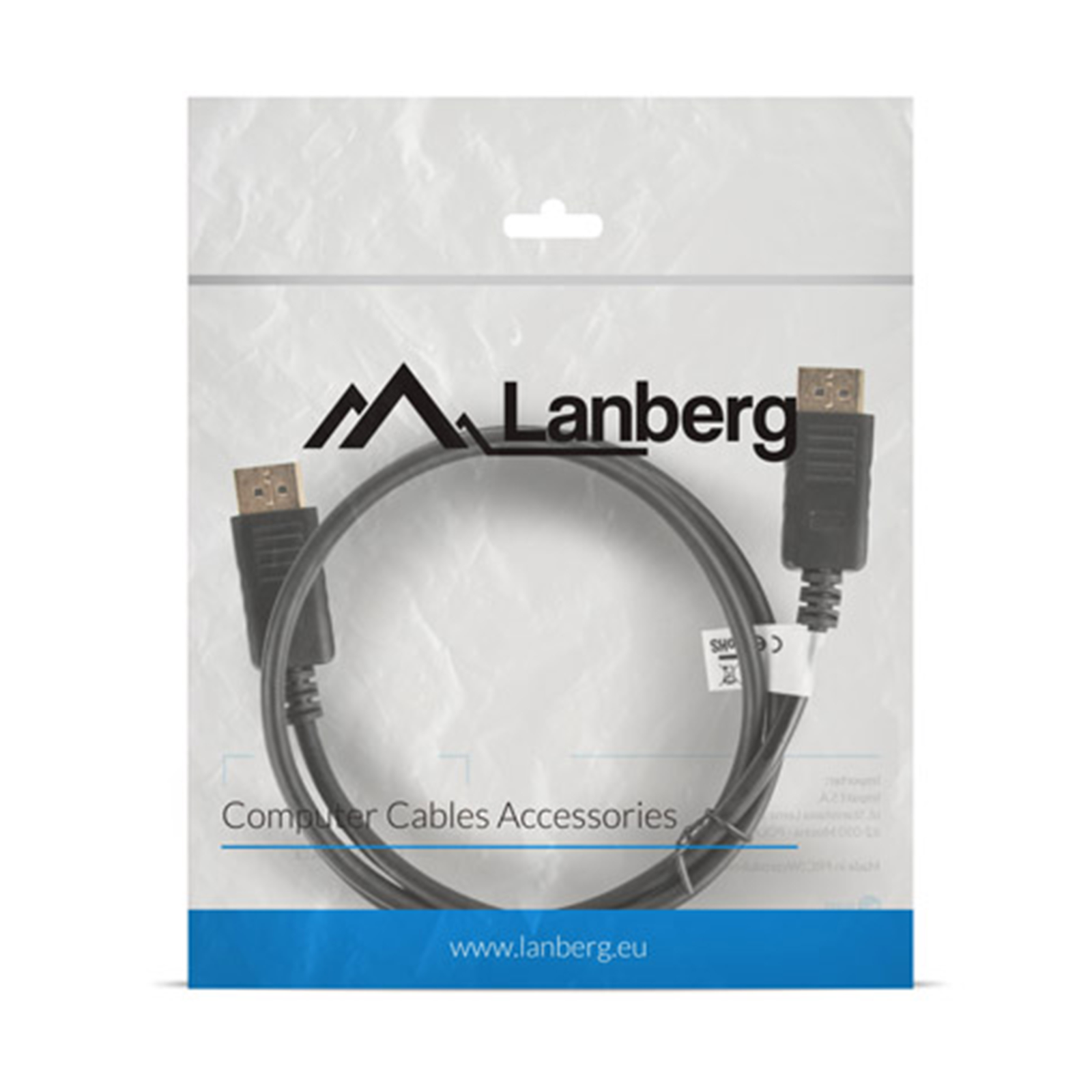 Lanberg Câble Displayport 1.2 Mâle Vers Displayport 1.2 Mâle 1m 4k Noir Ca-dpdp-10cc