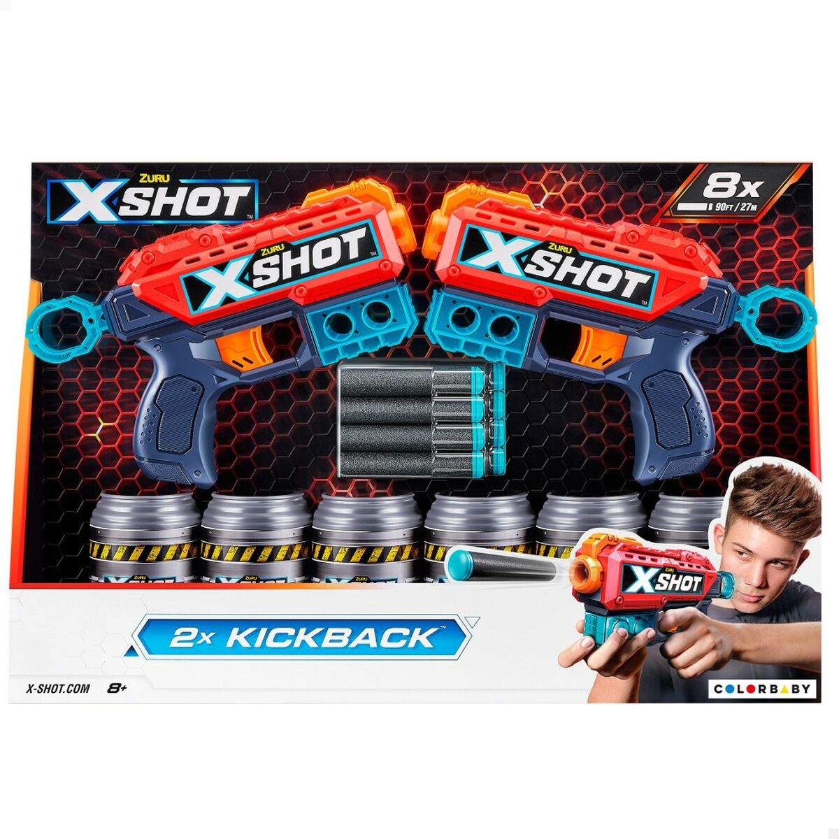 Pistolet À Fléchettes Zuru Kickback 20 X 13 X 4 Cm (6 Unités)