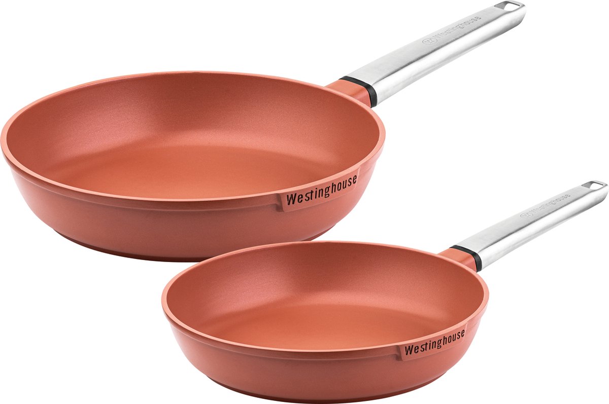 Westinghouse - Série Performance - Poêle À Frire 24 Cm + 28 Cm - Induction - Rouge