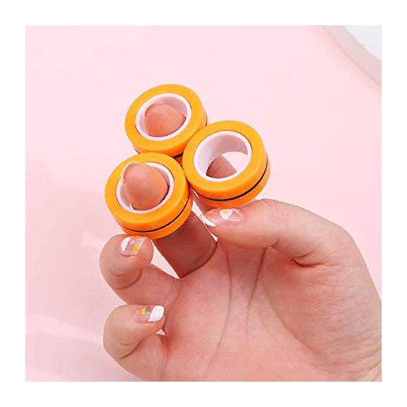 ZHjuju Lot De 3 Anneaux Magnétiques Anti-stress – Jouet Fidget Arc-en-ciel Pour Anxiété, Concentration Et Habitudes