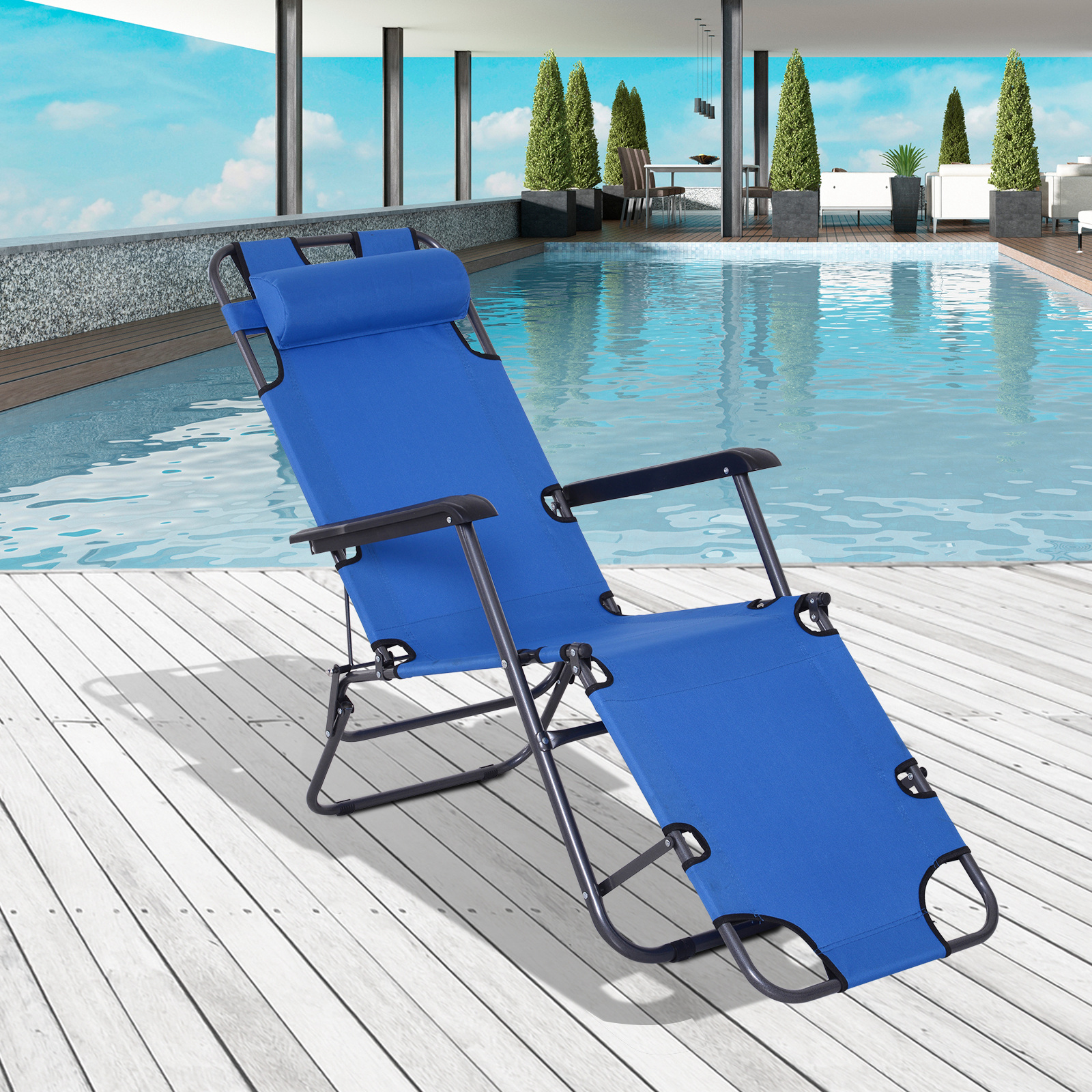 Chaise Longue Transat 2 En 1 Pliable à Prix Carrefour