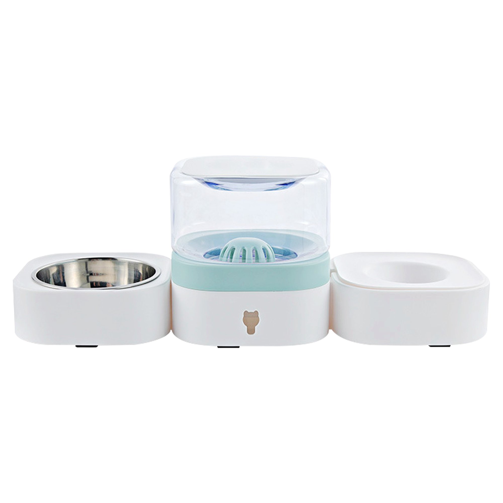 Pet Food Bowl & Automatic Water Feeder