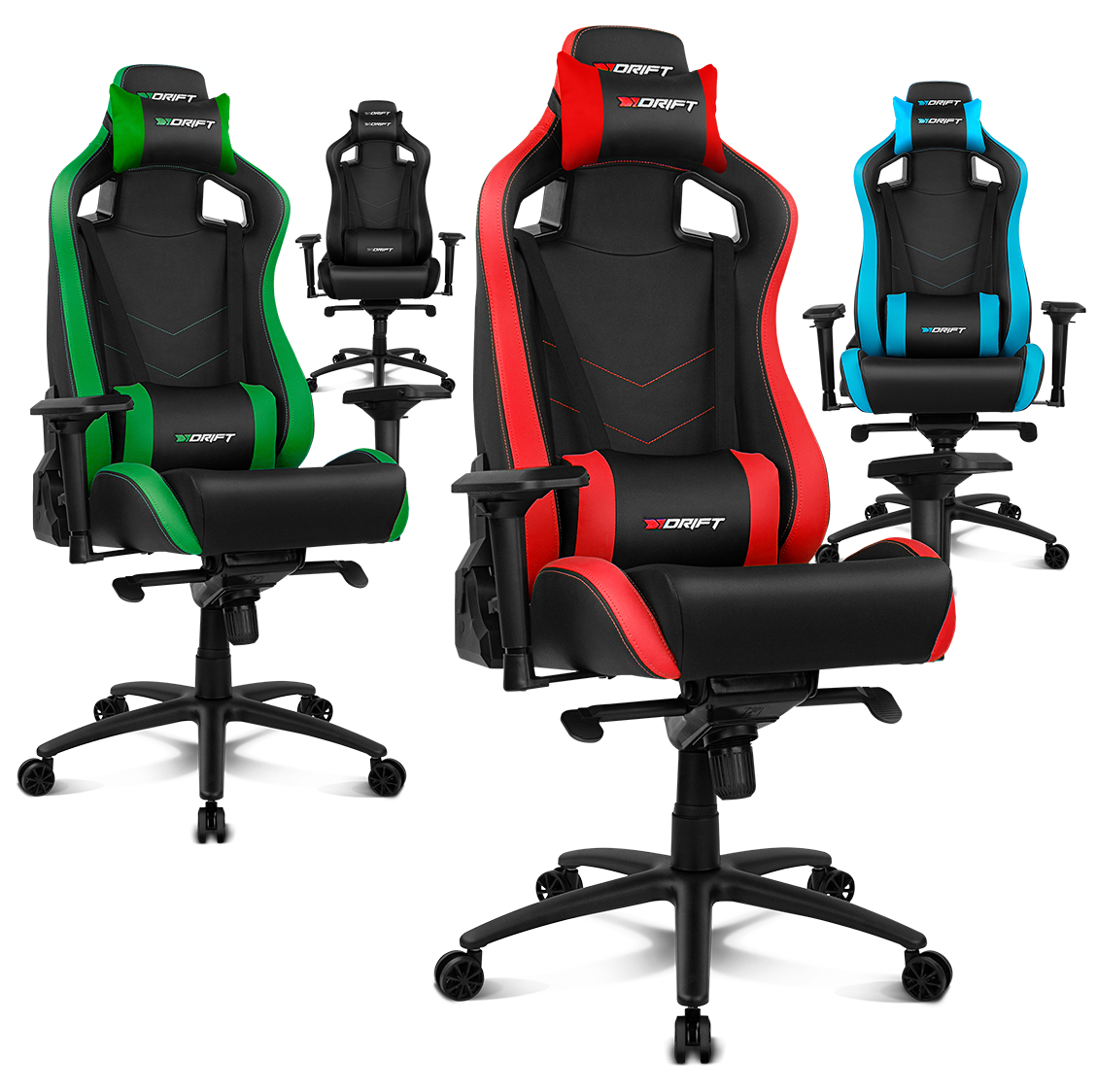 DRIFT DR500 Fauteuil de gaming Siège capitonné Noir, Rouge