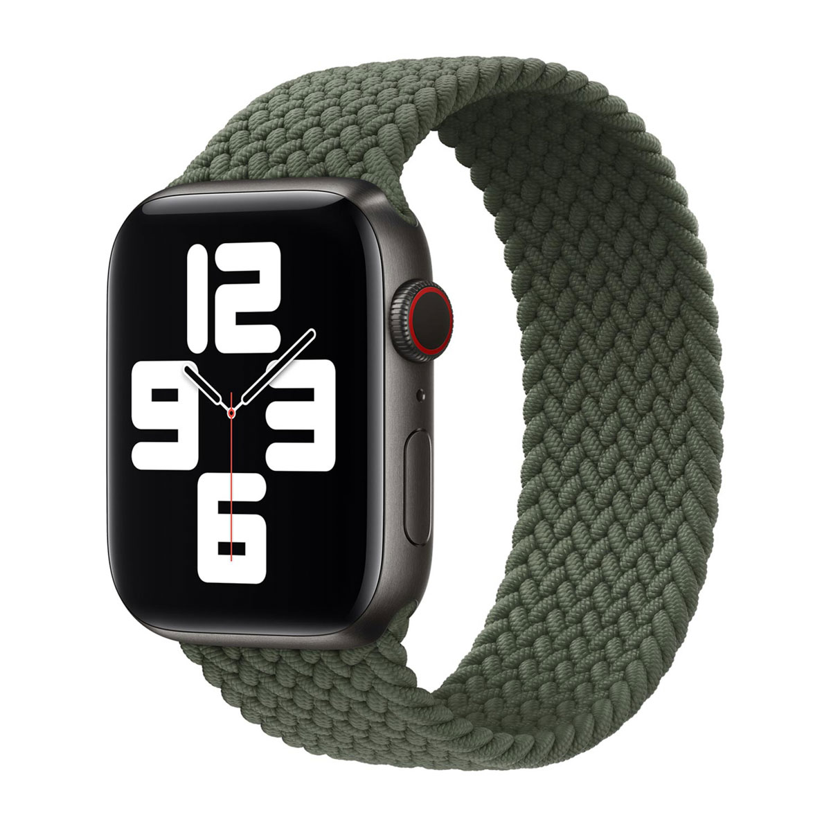 Bracelet Solo tressé pour Apple Watch | 44/45/46/49 mm - Taille 10 - Inverness Green