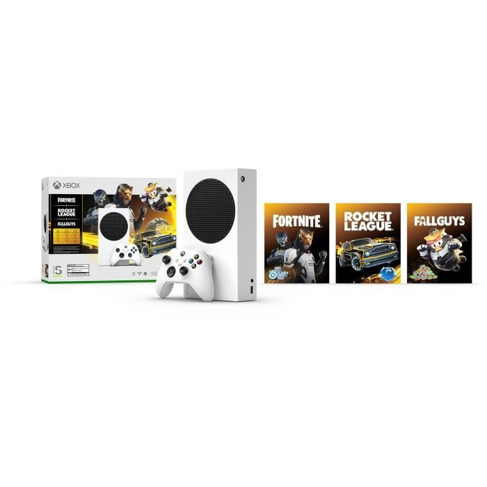 Pack Xbox Series S + 3 Jeux (rocket League, Fallguys Et Fortnite) - Compatible 4k Hdr