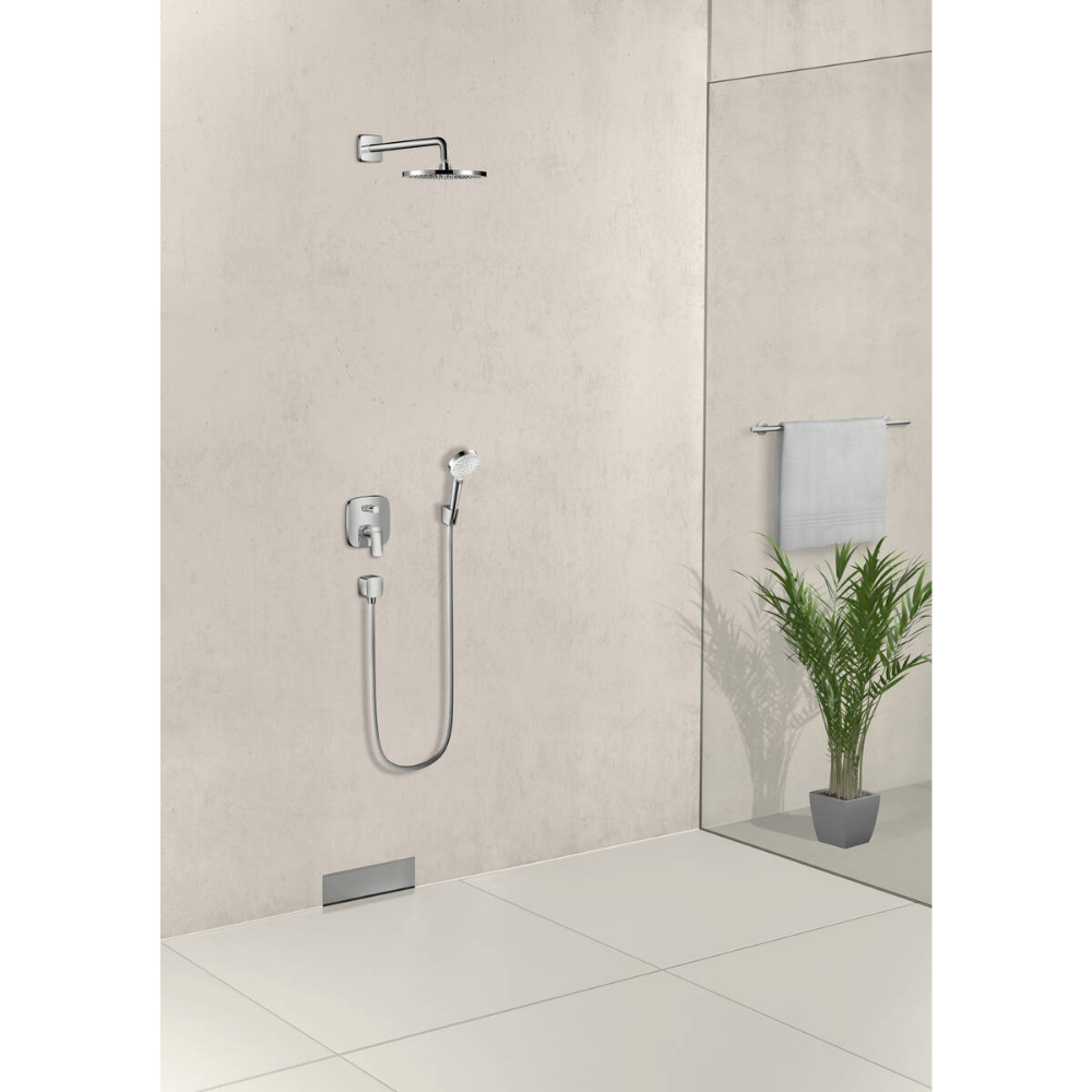 Façade Mitigeur Bain Douche Encastré 2 Sorties Hansgrohe Logis Chromé