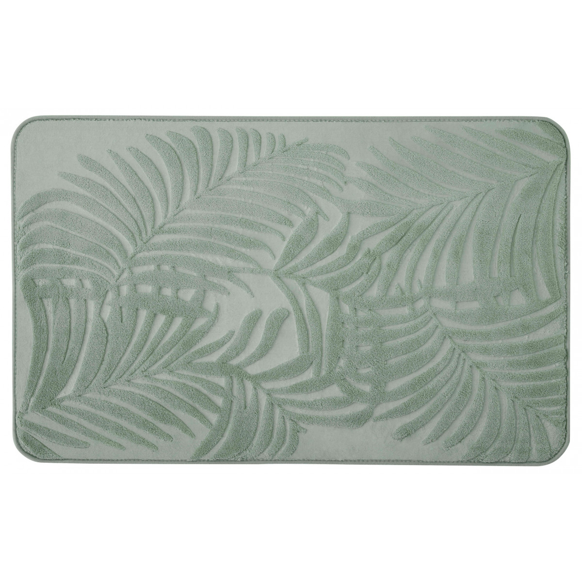 image: Image: Tapis De Bain Mousse À Mémoire De Forme En Polyester Vert 50x80cm