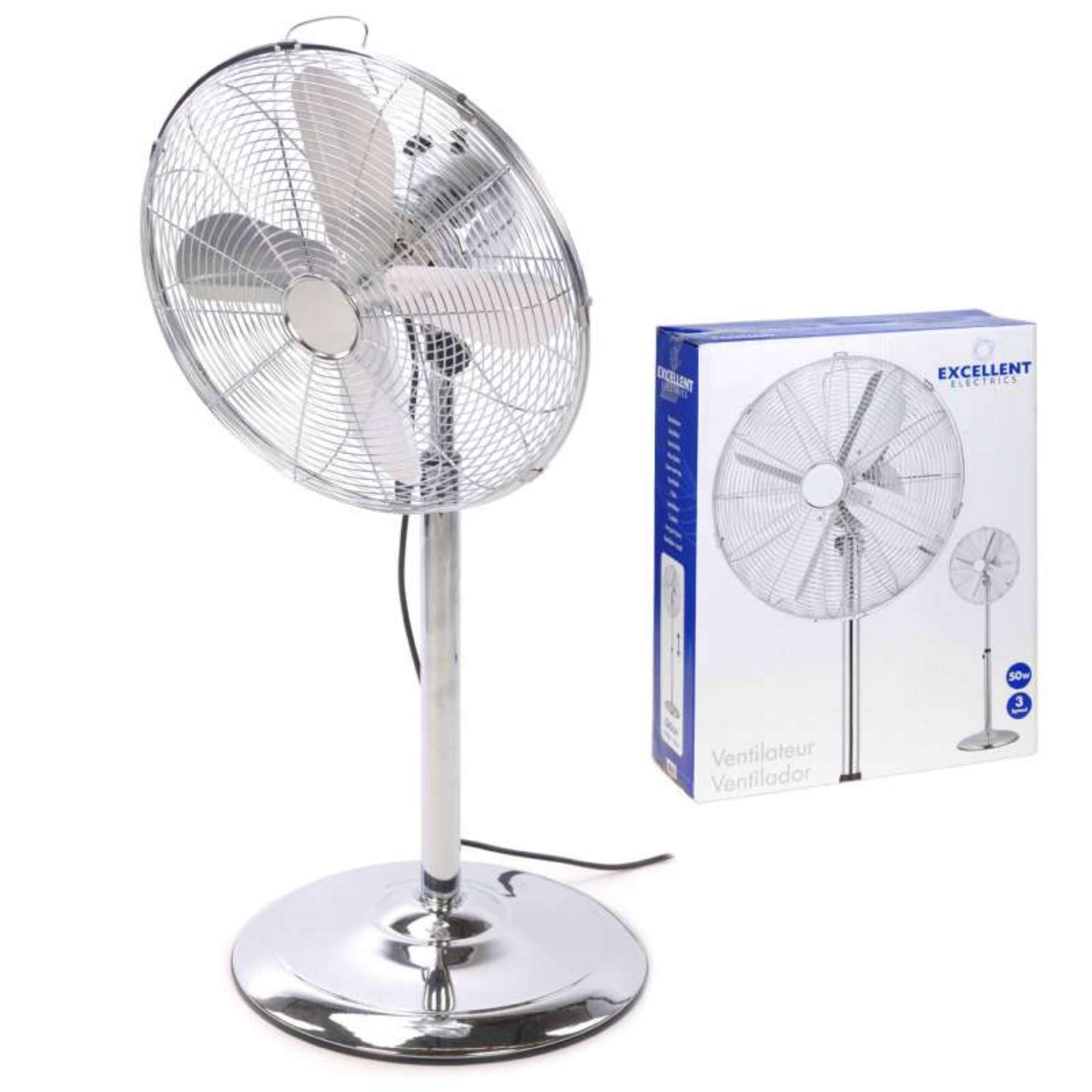 image: Image: Ventilateur Sur Pied Chromé Ø40cm